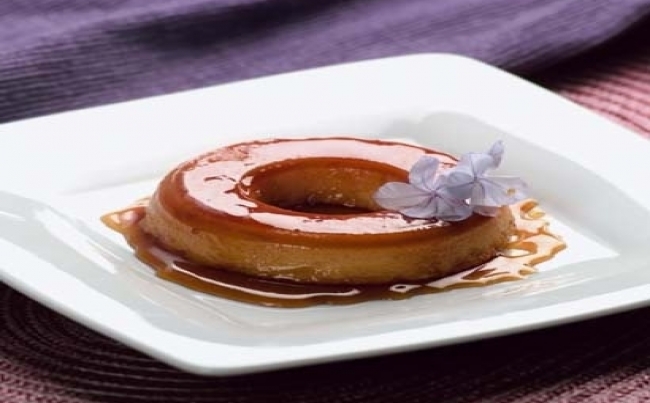 Flan de queso crema y caramelo